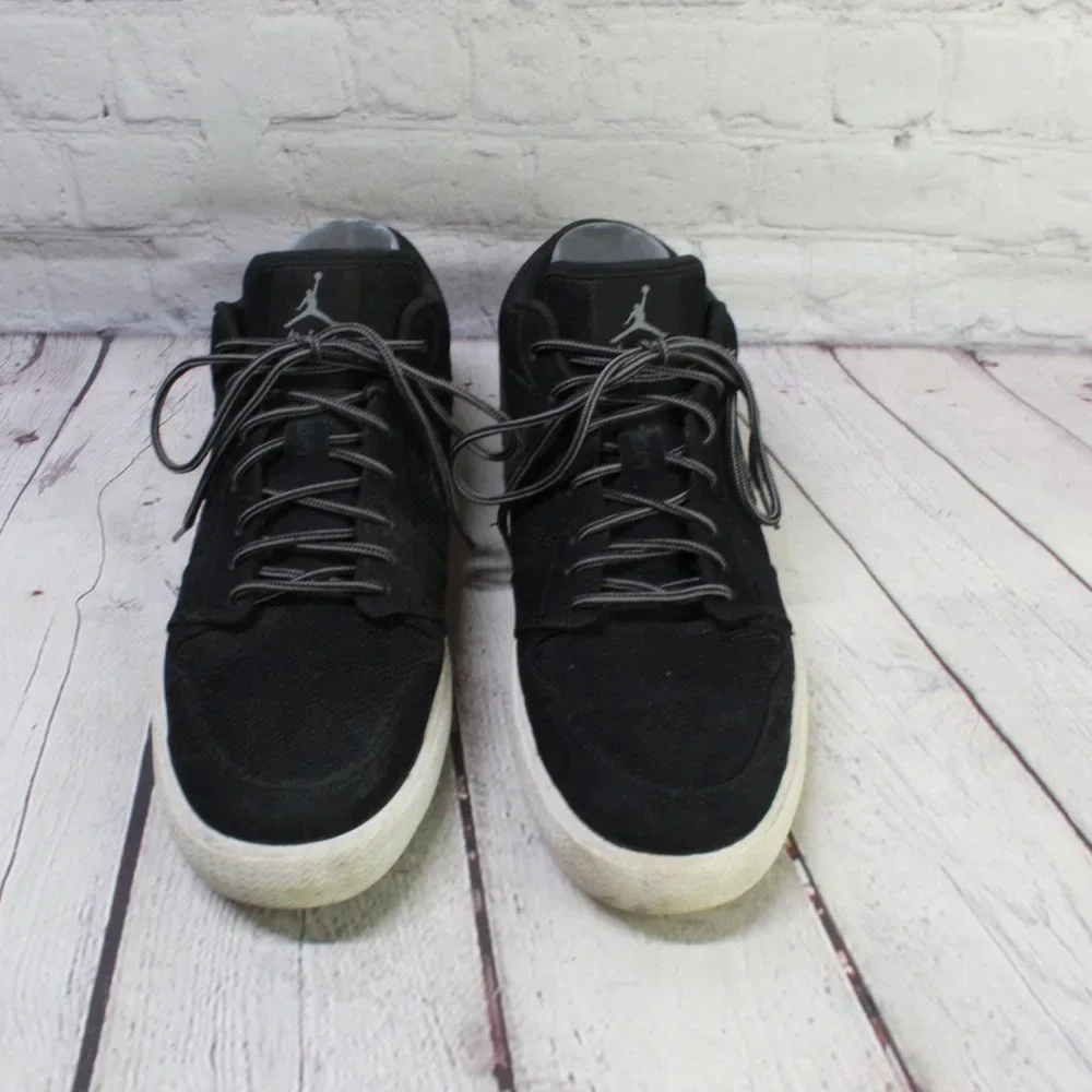 Nike Air Jordan Retro V.1 Black Leather Mesh Low Top Street Sneakers US 11 - Picture 5 of 9